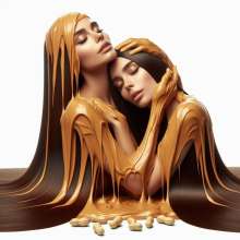 splathair2020: AI Two peanut butter women