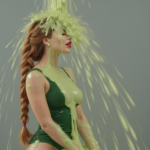 wammypinupart: slimed pinup girls