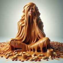 splathair2020: AI peanut butter women... a little too nutty.