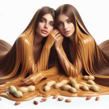 splathair2020: AI Two peanut butter women