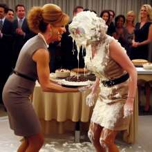 skirtpie: Another office pie fight