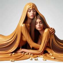 splathair2020: AI Two peanut butter women