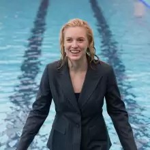 soakher: The office ladies exit the swimming pool