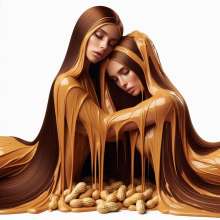 splathair2020: AI Two peanut butter women