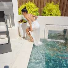 WetlookFashion: Charlie Gets Wet in White Satin