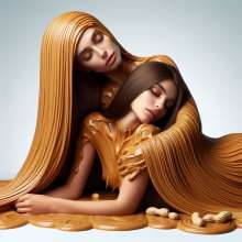 splathair2020: AI Two peanut butter women