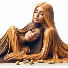 splathair2020: AI Two peanut butter women