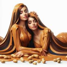 splathair2020: AI Two peanut butter women