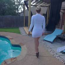 WetlookFashion: Dive into Desire: Camille's Poolside Provocation