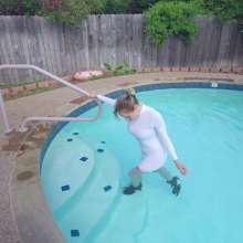 WetlookFashion: Dive into Desire: Camille's Poolside Provocation