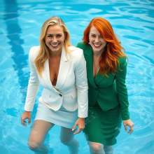 soakher: Ms. Green and Ms. White visit the swimming pool