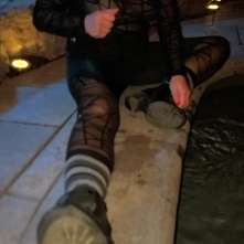 Wet Orchid: Late Night Swim in My Outfit Choice. Black and Shiny