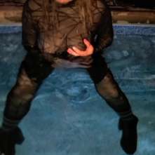 Wet Orchid: Late Night Swim in My Outfit Choice. Black and Shiny