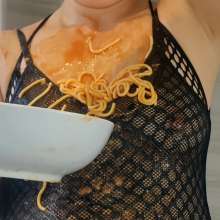 KinkyCousins: Luci Beans and Spaghetti Fishnet Bodystocking