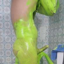 MessyGuys: New Model Charlie Pies and Slimes Himself, Then Jerks Off