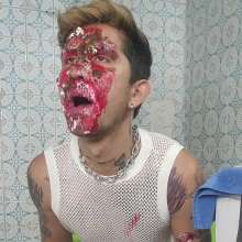 MessyGuys: New Model Charlie Pies and Slimes Himself, Then Jerks Off