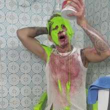 MessyGuys: New Model Charlie Pies and Slimes Himself, Then Jerks Off