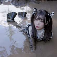 RSSRuinStreetStyle: Tokyo Jirai Girl Rides Muddy ATV Wearing Denim Mini Skirt