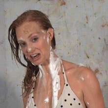 Anglefan: Haley pied in a bikini