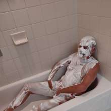 Chuck M: Chuck is pied with shaving cream pies