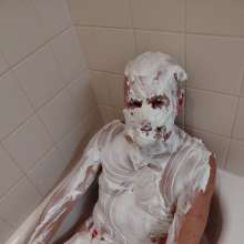 Chuck M: Chuck is pied with shaving cream pies