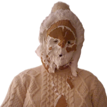 PierreLePie: The pompom pieman Pierre Le Pie gets pied