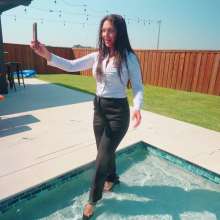 WetlookFashion: Alexandra Is Dared to Get Wet