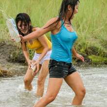 Owen: Ami and Sherly Rumble in the River--Photos