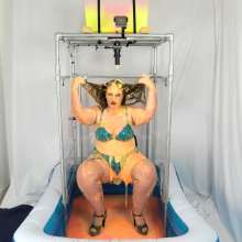 CheekyLuna: CheekyLuna's Gunged In Sexy Blue Lingerie