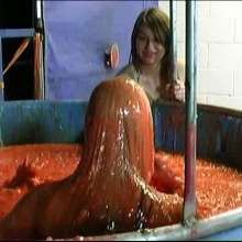 GungeTankBabes: Chrissy Dunked in Gunge in Higher or Lower Game