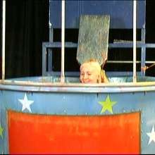 GungeTankBabes: Chrissy Dunked in Gunge in Higher or Lower Game