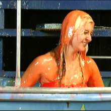 GungeTankBabes: Chrissy Dunked in Gunge in Higher or Lower Game