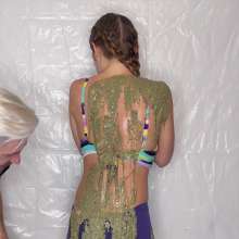 Slimed Models: Eliza Gets a Dog Food Wedgie and Sliming!