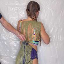 Slimed Models: Eliza Gets a Dog Food Wedgie and Sliming!