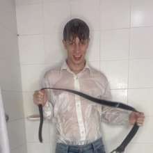 WETColours: Guy Showers Removing Jeans + Jacket, Hot Display Thru Shirt