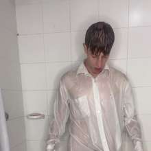 WETColours: Guy Showers Removing Jeans + Jacket, Hot Display Thru Shirt