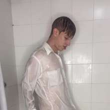 WETColours: Guy Showers Removing Jeans + Jacket, Hot Display Thru Shirt