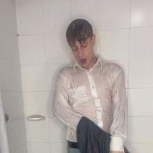 WETColours: Guy Showers Removing Jeans + Jacket, Hot Display Thru Shirt
