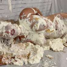 Messygirl: Hogtied and Pied Zoey
