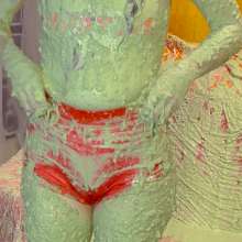 somedude82: Hooters Babe Jasmin Gets Slimed and Strips for Her Review