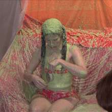 somedude82: Hooters Babe Jasmin Gets Slimed and Strips for Her Review