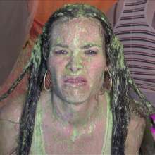 somedude82: Hooters Babe Jasmin Gets Slimed and Strips for Her Review