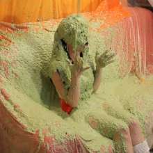 somedude82: Hooters Babe Jasmin Gets Slimed and Strips for Her Review