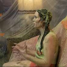somedude82: Hooters Babe Jasmin Gets Slimed and Strips for Her Review