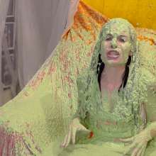 somedude82: Hooters Babe Jasmin Gets Slimed and Strips for Her Review