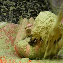 somedude82: Hooters Babe Jasmin Gets Slimed and Strips for Her Review