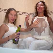 WetlookMissVikiWAM: Hot!  In Oil Kisses and Hot Touches!  Very Transparent!