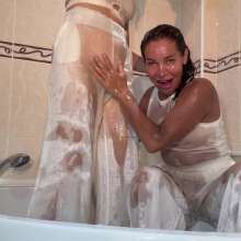 WetlookMissVikiWAM: Hot!  In Oil Kisses and Hot Touches!  Very Transparent!