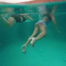 WetlookFashion: Iris and Brinley Start the Pool Party Early
