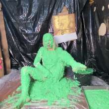 RevSlymsford: Kaydens and Her Pristine White Sweater Vs Chunky Green Slime